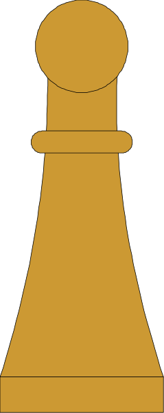The image shows a chess piece against a checkered background with alternating black squares on top of each other forming an optical illusion effect.