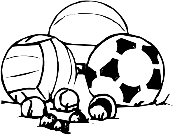 The black and white cartoon shows a soccer ball on top of two other balls with wheels attached to them resembling cars in motion; one car is labeled "FIFA" while another has an image of a trophy, suggesting sports-related themes like football or racing.