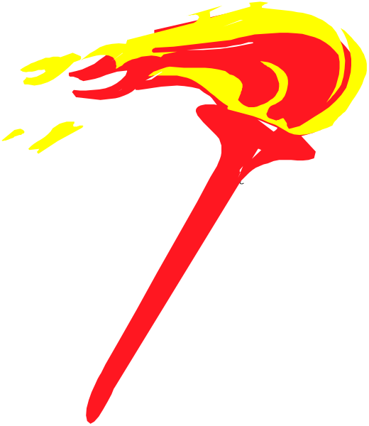 The image shows a red fire with flames flying upwards from an unseen source on what appears to be black background.