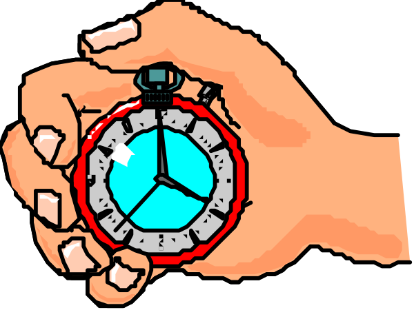 The image shows a hand holding an open compass with blue markings on it against a plain background.
