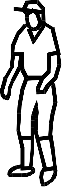 The black and white silhouette of a person walking away from another figure standing still against an indistinct background.