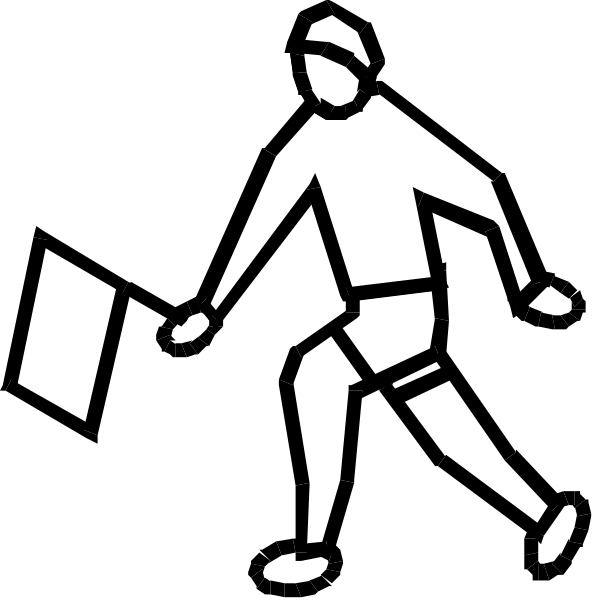 The images show a black silhouette of an athlete running with two different backgrounds: on top is white, while below it's darker to represent nighttime.