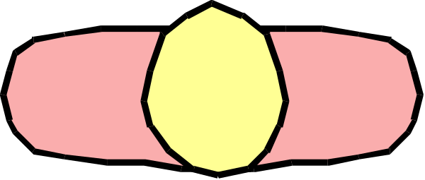 The image shows a simple drawing of three yellow circles arranged vertically against an orange background with no other discernible details present in this small clip-art format.