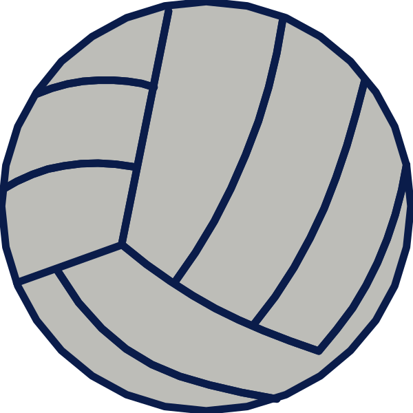 The image shows two volleyballs with a blue background featuring white lines that resemble netting on either side of each ball to represent court boundaries.