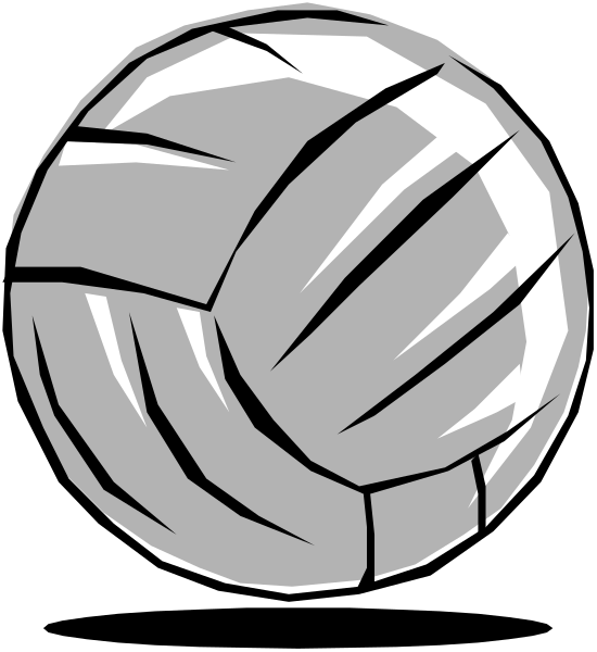 The image shows a volleyball with visible stitching on its surface against an untextured background.