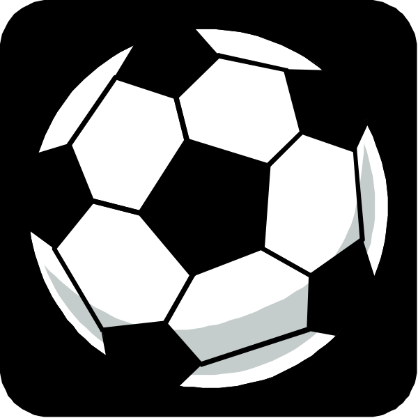 The image shows a soccer ball with stylized lines representing its panels inside of it against a black background.