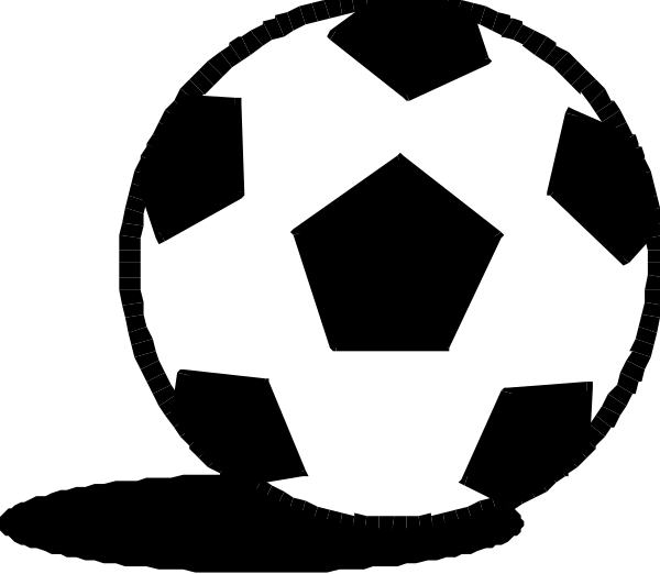 The image shows a black and white logo of an interlocking soccer ball with stars around it on top of what appears to be a flagpole background.