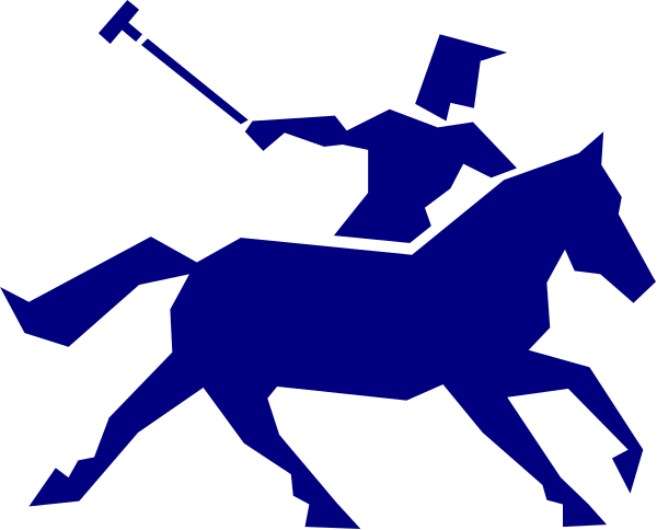 The image shows a silhouette of an equestrian rider on horseback with lance raised against a dark background.