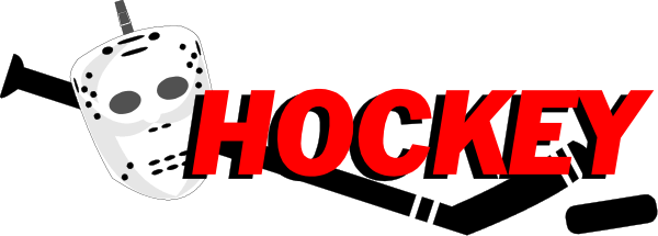 The image shows a hockey logo with text that reads "HOCKEY" on it against a grey background.