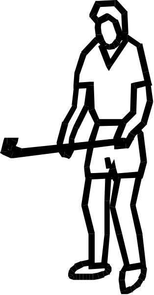 The black and white silhouette of a person walking on an escalator with their arms outstretched for balance.