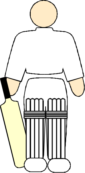 The image shows a black and white line drawing of an umpire standing behind home plate with his hands on hips holding a baseball glove in one hand and bat in other.