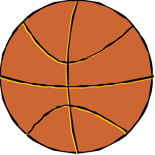The image shows two overlapping basketballs with a circular background that resembles an eye view of three circles forming another circle within it.
