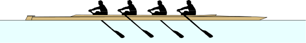 The image shows a blurry scene with two black birds flying over water at sunset; there is no text present on this clip-art picture.