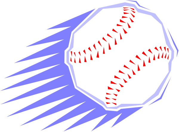 The image shows a baseball with stitches on it flying through an abstract background that resembles wind patterns around a black circle in the center of the frame.