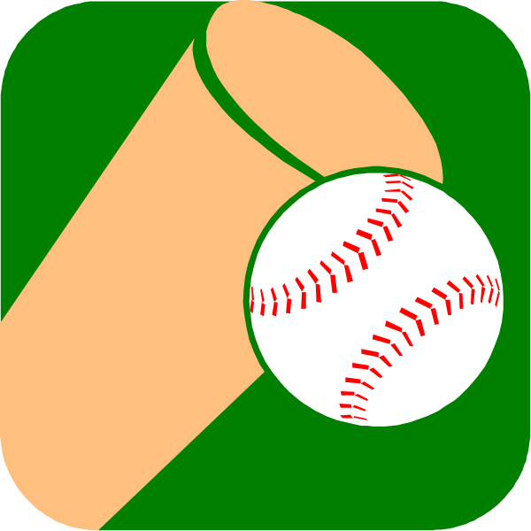 The image shows a baseball bat with an attached ball next to it on what appears to be a green surface; there is also another smaller depiction of a similar scene in white within this larger one.