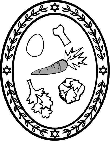 The black and white cartoon shows a carrot with eyes on it next to bones that resemble teeth, all set against an empty background.