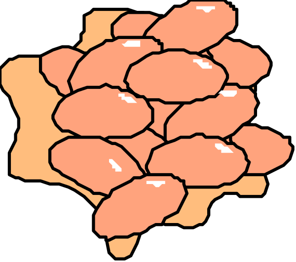 The image shows a cartoon of kidney beans arranged to resemble an eggplant with multiple smaller bean-like shapes around it on what appears to be a black background.
