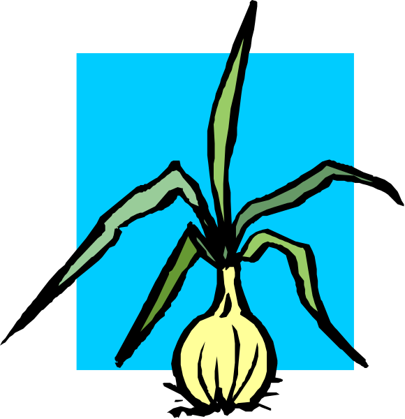 The image shows a cartoon of an ear of corn with green leaves on top against a blue background to its left side; there is no text present in this clip-art illustration.