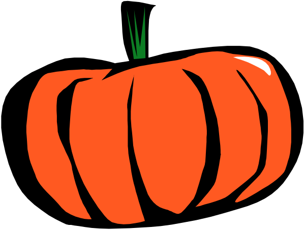 The image shows a cartoon pumpkin with eyes on it against an orange background that resembles autumn leaves.