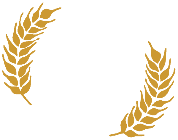 The image shows a black background with three golden laurel wreaths arranged vertically on top of each other in descending order from left to right.