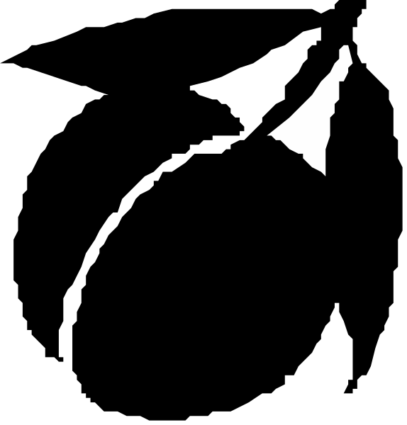 The image shows a black silhouette of an animal with its head turned to look back while walking forward on all fours against a white background.