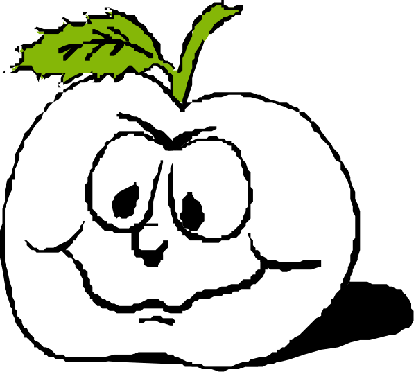 The black and white cartoon shows two tomatoes with faces drawn on them; each has a different facial expression: one is smiling while looking upwards to its right (our left), and the other appears surprised, as if it's been caught off-guard or startled by something out of frame.