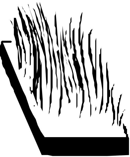 The black screen shows a blurry object that appears to be an eye with eyelashes on it against a dark background.