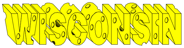 The text "WELCOME TO WISCONSIN" appears on a sign with an arrow pointing to it in this clip-art image.