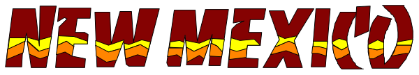 The text "NEW MEXICO" with a red outline on an otherwise plain background is shown in this small clip-art image.