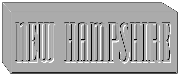 The image shows a logo with text that reads "New Hampshire."