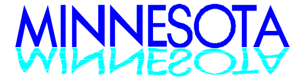 The image shows a digital glitch with text that reads "MINNESOTA" at both ends of what appears to be an error message on a computer screen.