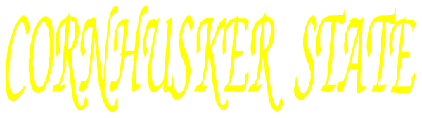 The text "Cornhusker State" with a distorted font effect is shown on an otherwise plain background.