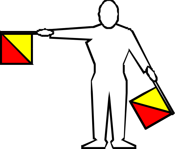 The image shows a black silhouette of an adult male figure holding two red arrows pointing upwards against a white background with no other discernible details visible in this small clip-art format.