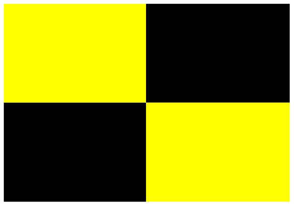 The image shows a simple black and white pixelated representation of an abstract design with geometric shapes resembling blocks on top of each other in various sizes against a gray background.