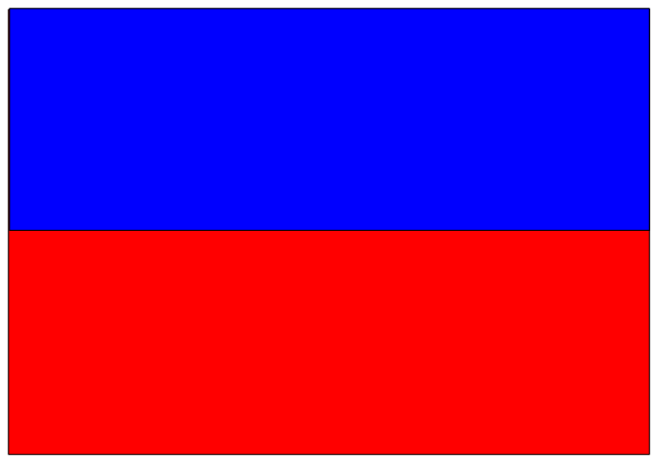 The image shows a simple geometric shape resembling an abstract representation of Russia with its flag's red white blue design on it against a gray background.