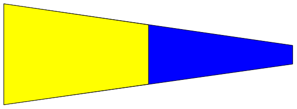 The image shows a blue arrow pointing to an object that appears to be yellow with black stripes on it against a gray background.