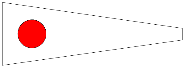The image shows a black and white illustration of an anchor with three red circles on it against a gray background.