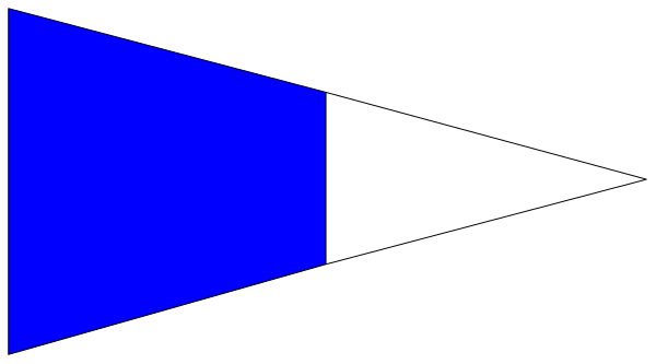 The image shows a blue flag with white stripes on it against an indistinct background that appears to be grayish-brown in color.