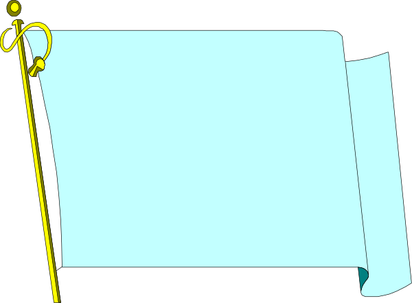 The image shows a blank piece of paper with two clothespins attached to it by strings at opposite ends; there is no text on the paper itself.