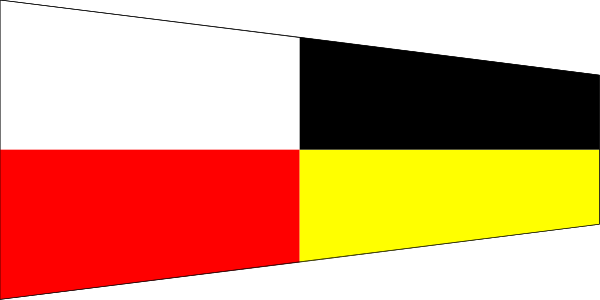 The image shows a pixelated representation of two flags with different designs on them next to each other against a gray background.
