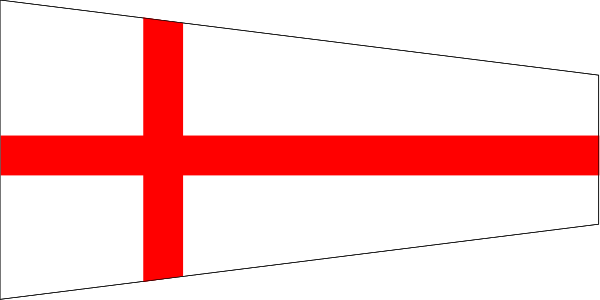 The image shows a flag with red stripes on it inside an abstract shape that resembles a tube of toothpaste.