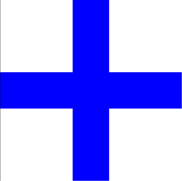 The flag of Finland with a cross symbolizing Christianity on it.