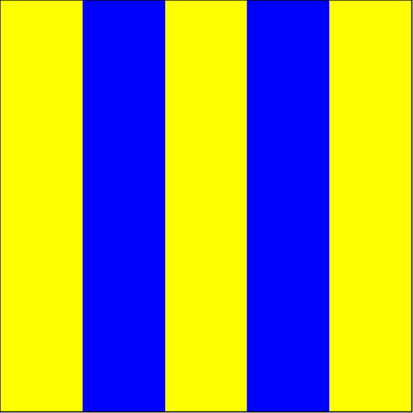 The image shows a blue stripe with yellow lines on it against a white background.