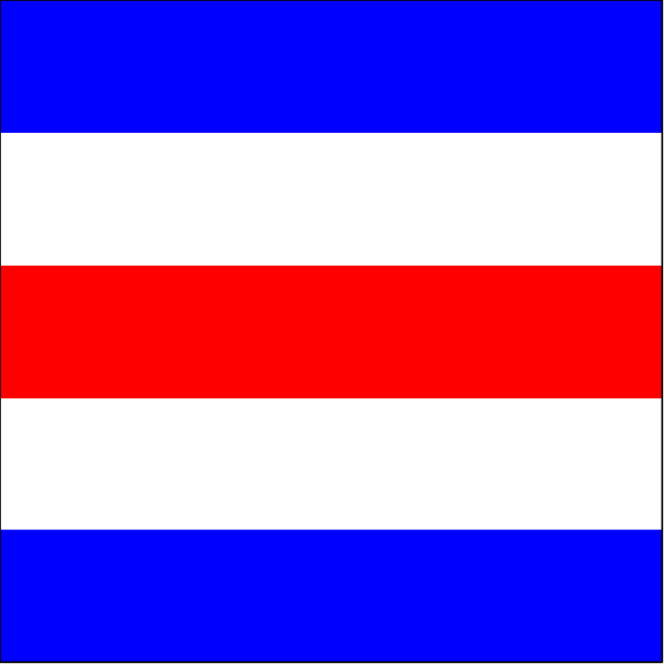 The flag of Israel with a red stripe on top.