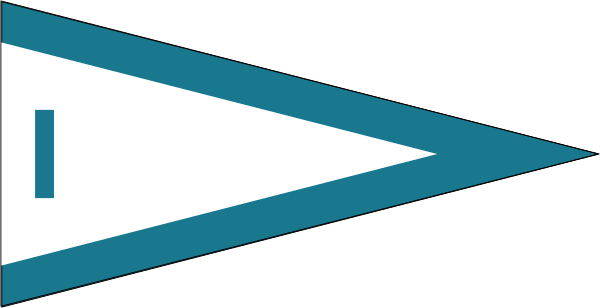 The image shows a flag with an arrow pointing upwards on it against a gray background.