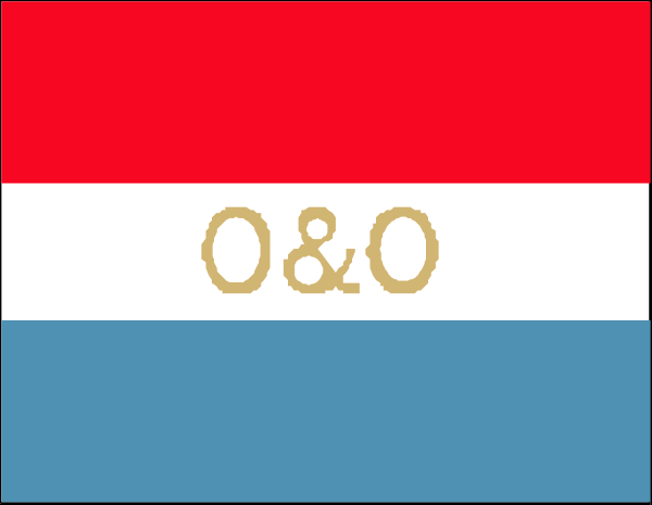 The flag of Ukraine with a red stripe on top featuring "ОДЕ" (ODE) written across it in white letters next to another smaller blue-red-white horizontal strip that says "ГРАНТИКA ВЛADIMIRСЬКАЯ РEПУБLIка Укрaина."