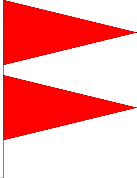 The flag of a country with red stripes on it against a gray background.