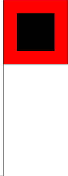 The image shows a pixelated representation of an abstract figure with red elements against a gray background; it appears to be stylized in a retro video game aesthetic.