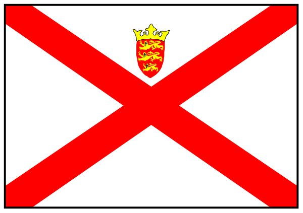 The flag of Ireland with a coat of arms on it displayed within an open book cover.