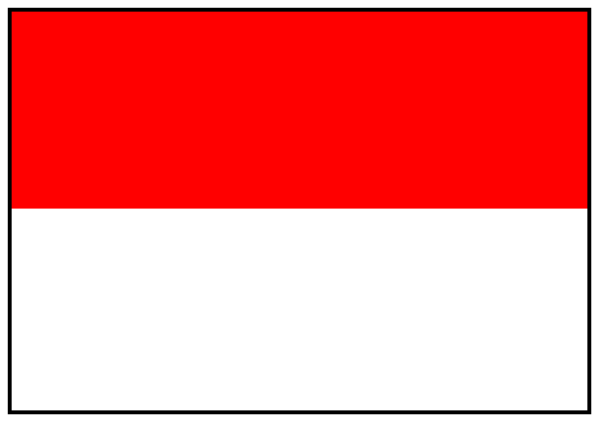 The image shows a red rectangular shape with white lines on it against a gray background.